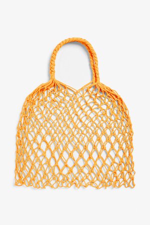 Net beach bag - Two carrots orange - Bags, wallets & belts - Monki WW