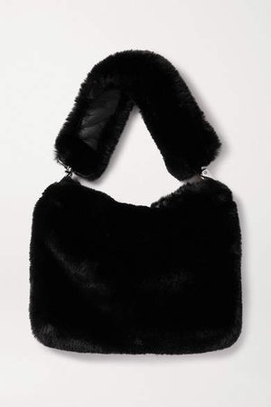 Stand Studio - Luna Faux Fur Shoulder Bag - Black