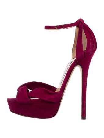 Jimmy Choo Suede Platform Sandals - Shoes - JIM158963 | The RealReal