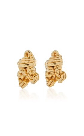 Twist Cluster 18k Gold-Plated Hoop Earrings By Bottega Veneta | Moda Operandi