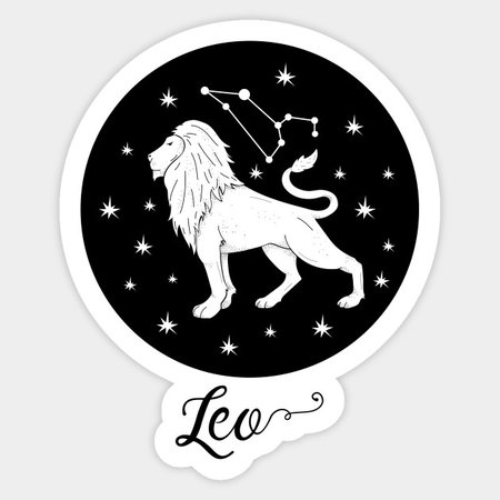 Leo Zodiac sign - Leo Zodiac Sign - Pegatina | TeePublic MX