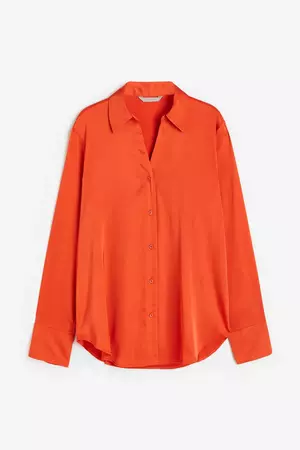 V-neck Blouse - Orange - Ladies | H&M US