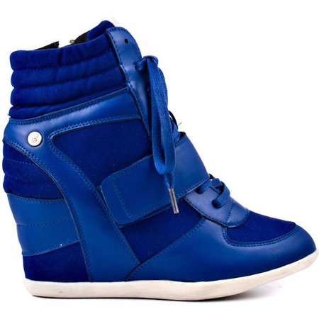 Blue Sneaker Wedges