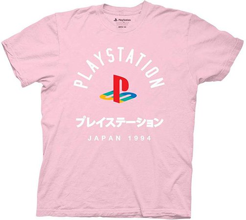 Amazon.com: Ripple Junction Playstation Japan 1994 Adult T-Shirt Small Light Pink: Gateway