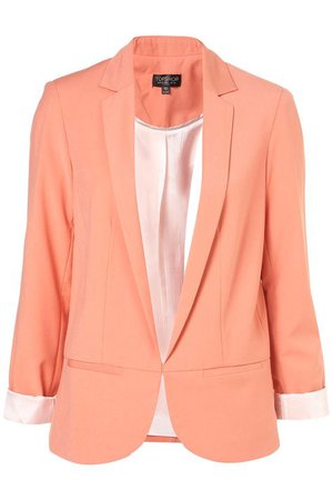 peach blazer jacket