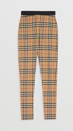 Vintage Check Leggings in Antique Yellow