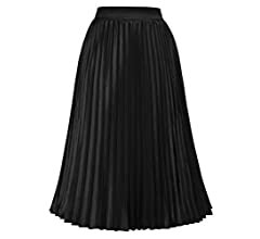 Amazon.com: Kate Kasin Plus Size Pleated Midi Skirt Wear to Work Black Size 2XL : Clothing, Shoes & Jewelry