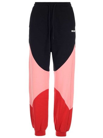 msgm color blocked track pants