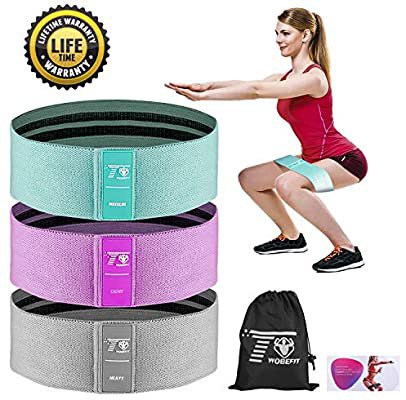 Amazon.com : TwobeFit Resistance Bands for Legs and Butt, Resistance Loop Bands Exercise Bands Hip Bands Fabric Booty Bands Workout Bands Activate Glutes and Thigh 3 Sets (2019 Upgraded) (Light/Medium/Heavy) : Sports & Outdoors