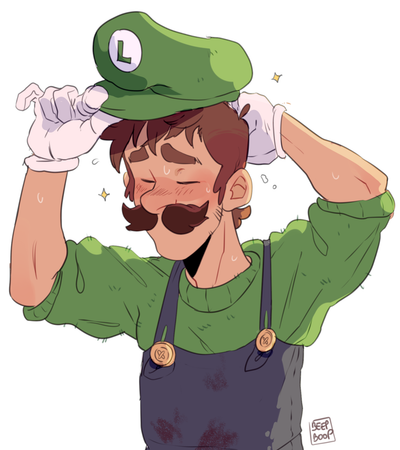a blerg tumblr Luigi fanart