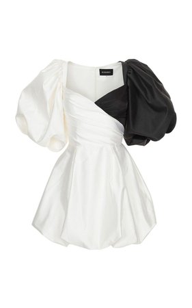 black and white short dress