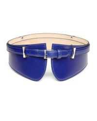 Lyst - Alexander Mcqueen Leather Corset Belt in Blue for Men