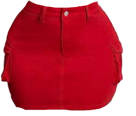 red cargo skirt