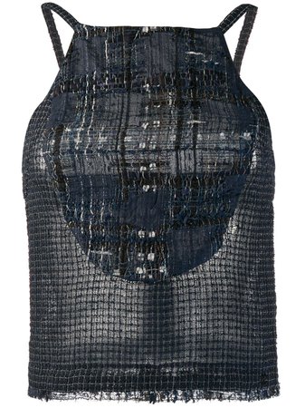 Chanel Pre-Owned 2006's Knitted Checked Blouse | Farfetch.com