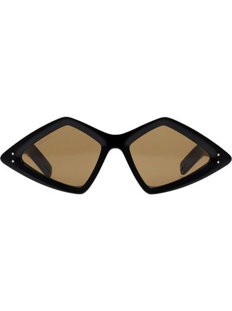 Gucci Eyewear Diamond-Frame Sunglasses 558690J0740 Black | Farfetch