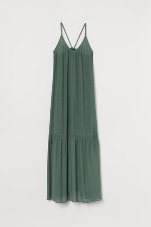 Long Beach Dress - dark green - Ladies | H&M US