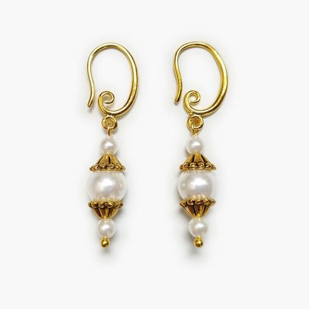 Statement Baroque Earrings Dangle Pearl Earrings Dainty | Etsy
