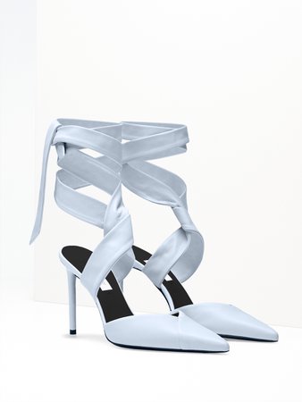 Nappa heels, light blue - "PEGGY" Max Mara