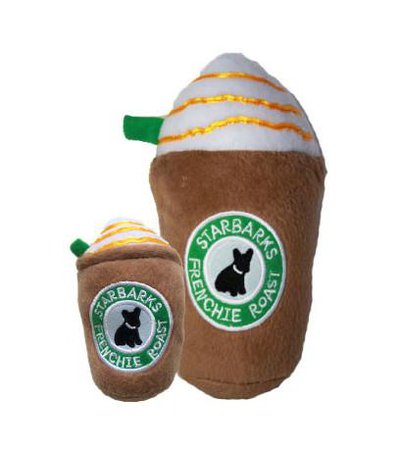 Starbarks Toy,Frenchie Roast Dog Toy,Coffee Cup Dog Toy - Haute Diggity Dog