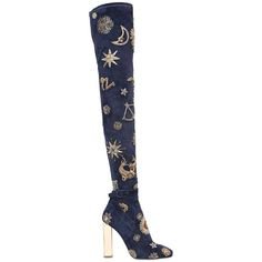 Emilio Pucci Women 110mm Zodiac Suede Over The Knee Boots