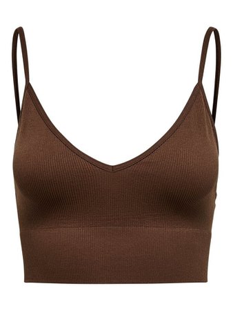 brown cropped top