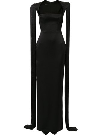 Alex Perry, Dallas fringed-sleeve Gown Dress