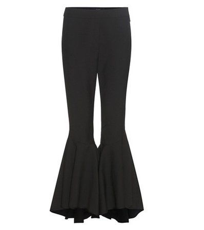 Sinuous wool-blend cropped trousers
