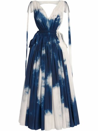 Alexander McQueen sky-print-pleated Dress - Farfetch