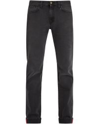 Gucci Web-trimmed straight-leg jeans
