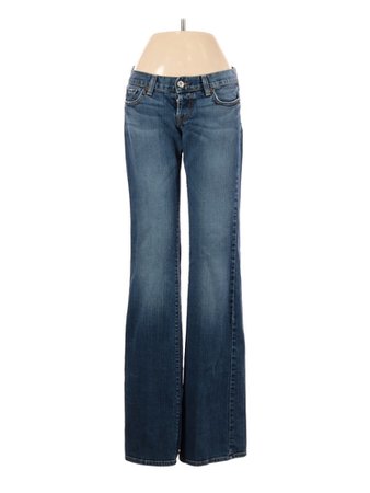 Lucky Brand Solid Blue Jeans Size 2 - 73% off | thredUP