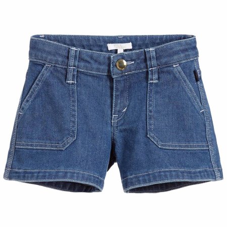 Chloé - Girls Blue Denim Shorts | Childrensalon Outlet