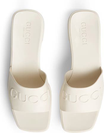Gucci Rubber Logo Platform Slide Sandal | Nordstrom