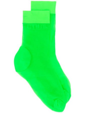 Heron Preston Sheer Ankle Socks HWRA006R209240074040 Green | Farfetch