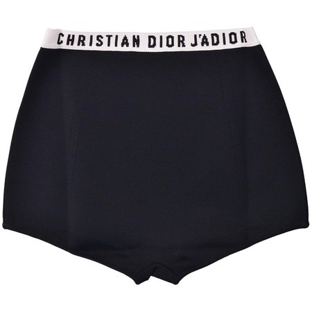 Dior Women's Black Cotton J'Adior Logo Band Underwear For Sale at 1stdibs