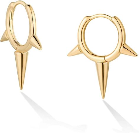 Amazon.com: VACRONA Gold Spike Earrings Huggie Earrings for Women 14k Gold Plated Small Huggie Hoop Earrings Simple Lightweight Hoops Gift for Women: Clothing, Shoes & Jewelry
