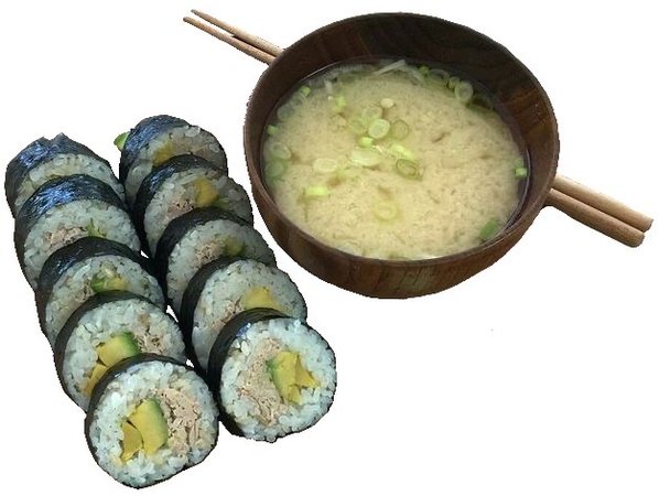 sushi and soup