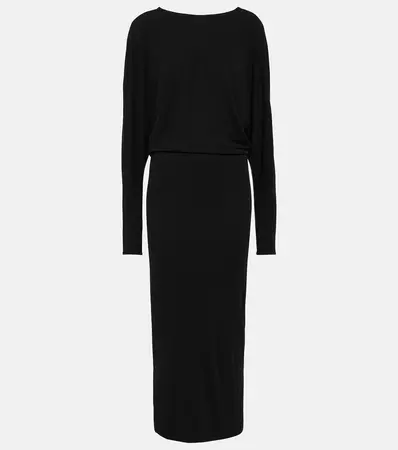 Trina Midi Dress in Black - Khaite | Mytheresa
