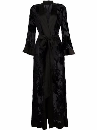 Carine Gilson Velvet floral-jacquard Robe
