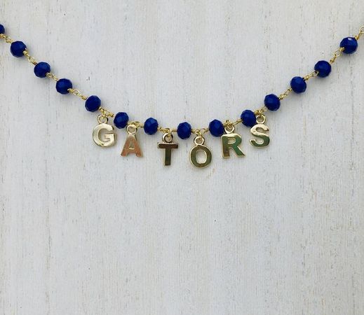 GATORS Necklace Florida Gators Jewelry Gators Necklace Game | Etsy