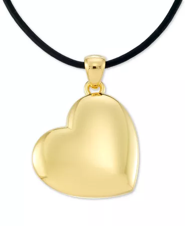 Signature Gold Diamond Accent Heart 18" Pendant Necklace