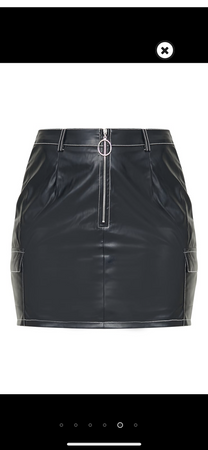 PLT leather skirt