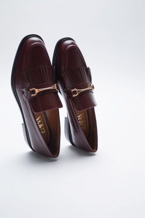 LOW HEEL FRINGED LOAFERS | ZARA United States