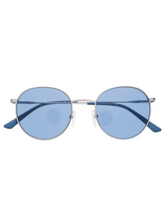 Calvin Klein Two-Tone Round Frame Sunglasses