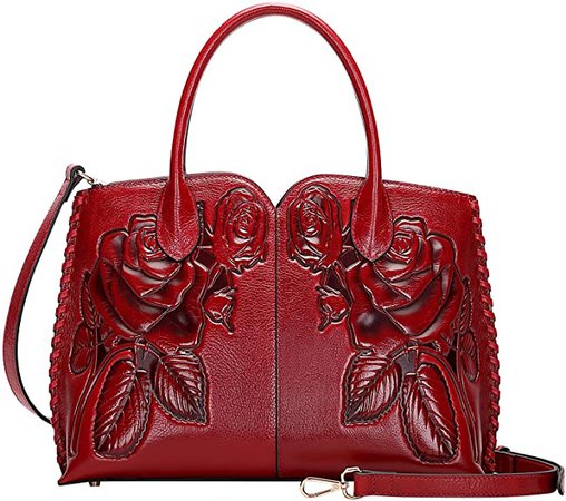 Amazon.com: PIJUSHI Designer Floral Purse Women's Handbags Top Handle Satchel Tote Bags (65102 black) : Clothing, Shoes & Jewelry