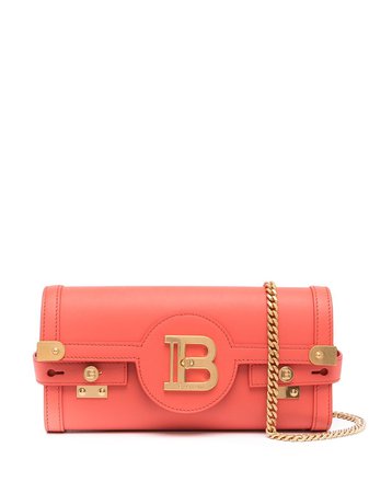 Shop red Balmain B-Buzz 23 clutch with Express Delivery - Farfetch