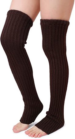 Amazon.com: Pareberry Women's Winter Over Knee High Footless Socks Knit Warm Long Leg Warmers (Light Gray): Clothing