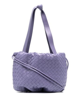 Shop purple Bottega Veneta small The Bulb Intrecciato shoulder bag with Express Delivery - Farfetch