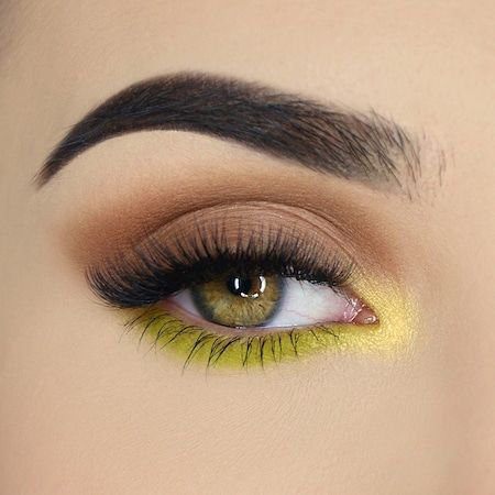 Nude & Yellow Eye Makeup