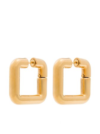 Shop Jil Sander square hoop earrings with Express Delivery - FARFETCH