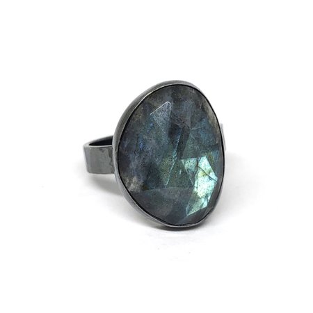 Labradorite Rose Cut Ring - Size 8 – The Smithery . artist made goods .